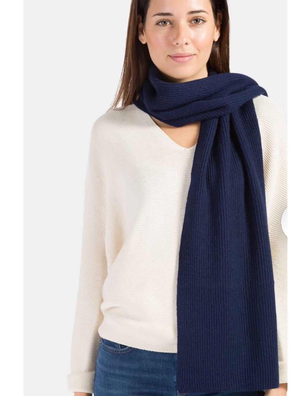 Fisher’s finery black label blue cashmere scarf new with tags